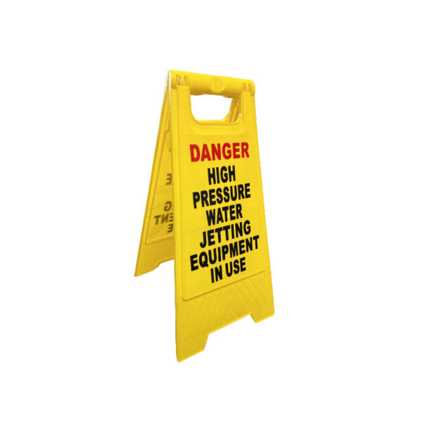 Hydro Jetting Machine Sign High Pressure Water Jetting PVC Safety Sign - SECA